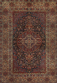 Machine Washable Traditional Night Red Rug, wshtr1686