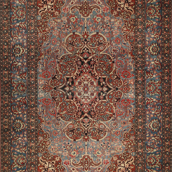 Traditional Dark Almond Brown Medallion Rug, tr1687
