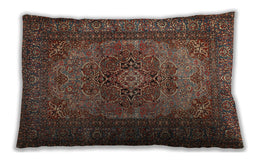 Traditional Classic Rectangular Dark Almond Brown Lumbar Throw Pillow, 13 inch by 19 inch, lbtr1687