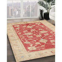 Traditional Orange Oriental Rug, tr1688