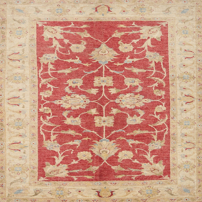 Square Traditional Orange Oriental Rug, tr1688