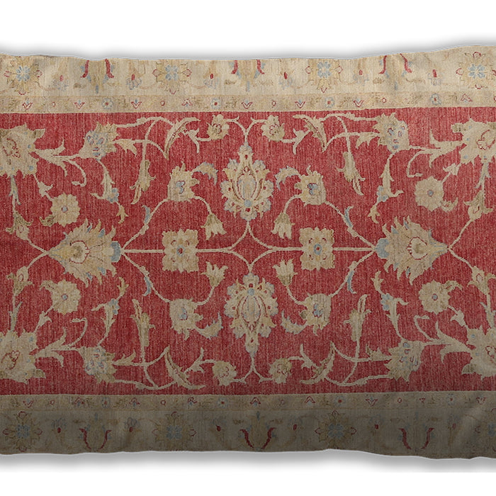 Traditional Classic Rectangular Orange Lumbar Throw Pillow, 13 inch by 19 inch, lbtr1688