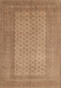 Machine Washable Traditional Sand Brown Rug, wshtr1689