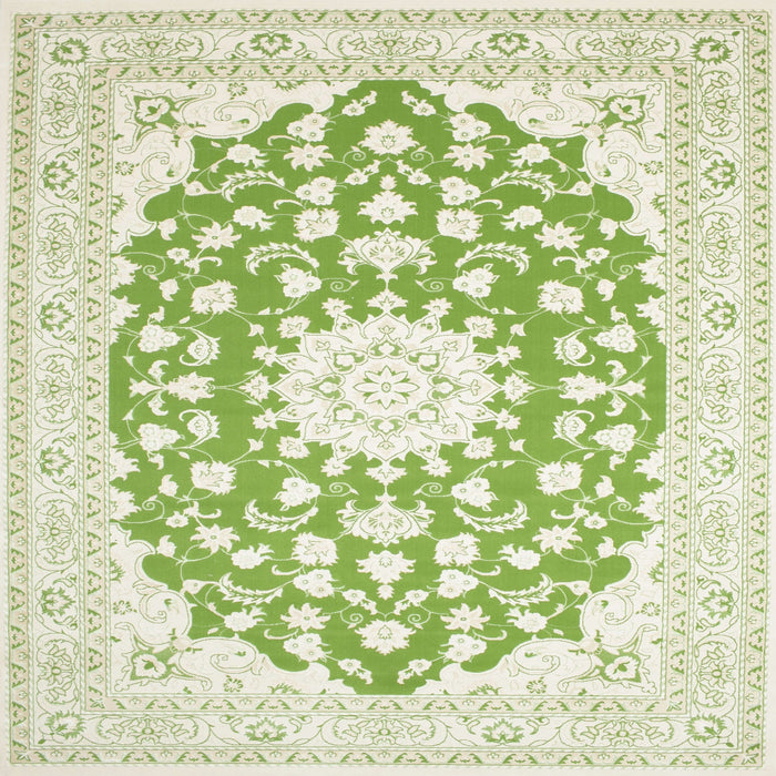 Square Traditional Gold Medallion Rug, tr168