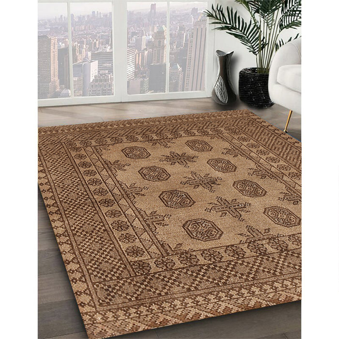 Traditional Saddle Brown Southwestern Rug in Family Room, tr1690