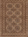 Traditional Saddle Brown Southwestern Rug, tr1692