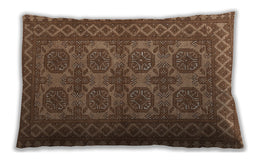 Traditional Classic Rectangular Saddle Brown Lumbar Throw Pillow, 13 inch by 19 inch, lbtr1692