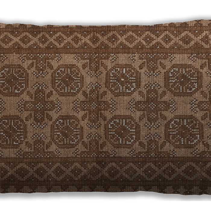 Traditional Classic Rectangular Saddle Brown Lumbar Throw Pillow, 13 inch by 19 inch, lbtr1692