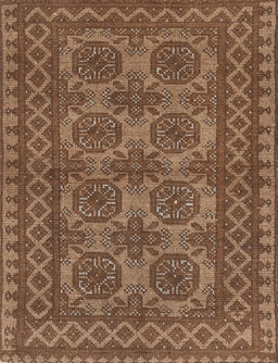 Machine Washable Traditional Saddle Brown Rug, wshtr1692