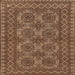 Square Traditional Saddle Brown Southwestern Rug, tr1692