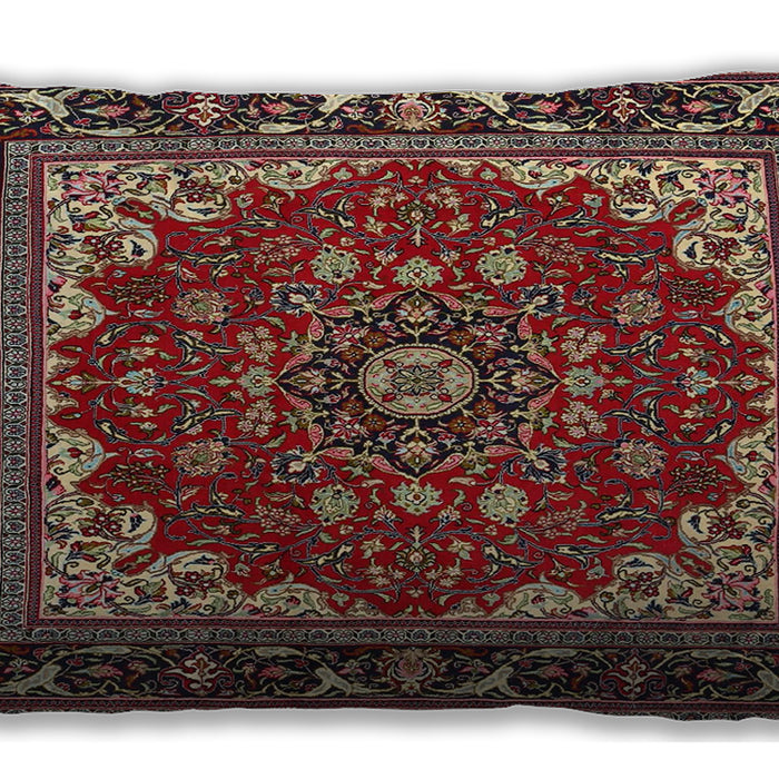 Traditional Classic Rectangular Saffron Red Lumbar Throw Pillow, 13 inch by 19 inch, lbtr1693