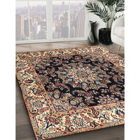 Traditional Bakers Brown Medallion Rug, tr1695