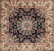 Traditional Bakers Brown Medallion Rug, tr1695