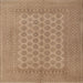 Round Machine Washable Traditional Light Brown Rug, wshtr1697