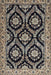 Traditional Charcoal Black Persian Rug, tr1698