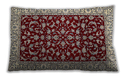 Traditional Classic Rectangular Saffron Red Lumbar Throw Pillow, 13 inch by 19 inch, lbtr1699