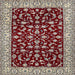 Square Traditional Saffron Red Persian Rug, tr1699