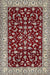 Machine Washable Traditional Saffron Red Rug, wshtr1699