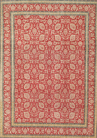 Machine Washable Traditional Red Rug, wshtr169