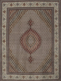 Machine Washable Traditional Dark Brown Rug, wshtr16