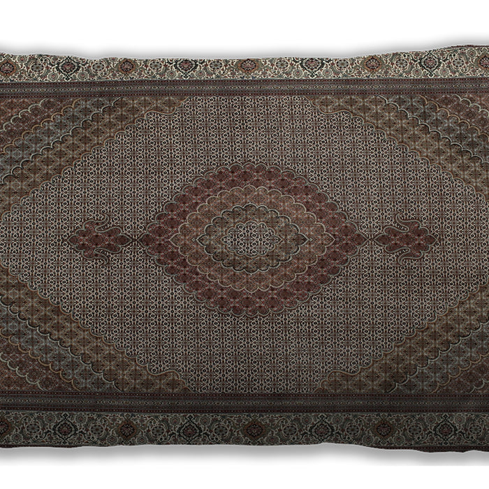 Traditional Classic Rectangular Dark Brown Lumbar Throw Pillow, 13 inch by 19 inch, lbtr16