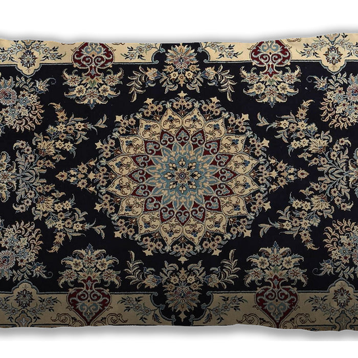 Traditional Classic Rectangular Charcoal Black Lumbar Throw Pillow, 13 inch by 19 inch, lbtr1701