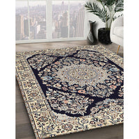 Traditional Tan Brown Medallion Rug, tr1702