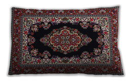 Traditional Classic Rectangular Dark Scarlet Red Lumbar Throw Pillow, 13 inch by 19 inch, lbtr1703