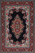 Traditional Dark Scarlet Red Medallion Rug, tr1703