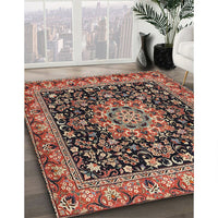 Traditional Light Copper Gold Medallion Rug, tr1704