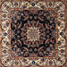 Square Traditional Red Medallion Rug, tr1706