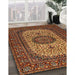 Machine Washable Traditional Saffron Red Rug in a Family Room, wshtr1707