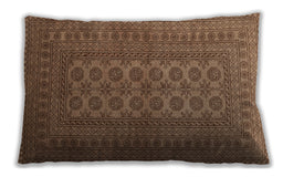 Traditional Classic Rectangular Saddle Brown Lumbar Throw Pillow, 13 inch by 19 inch, lbtr1708