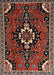 Machine Washable Traditional Dark Almond Brown Rug, wshtr1709