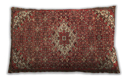 Traditional Classic Rectangular Tomato Red Lumbar Throw Pillow, 13 inch by 19 inch, lbtr170