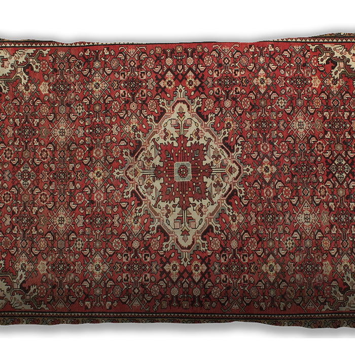 Traditional Classic Rectangular Tomato Red Lumbar Throw Pillow, 13 inch by 19 inch, lbtr170