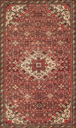 Machine Washable Traditional Tomato Red Rug, wshtr170