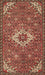 Machine Washable Traditional Tomato Red Rug, wshtr170