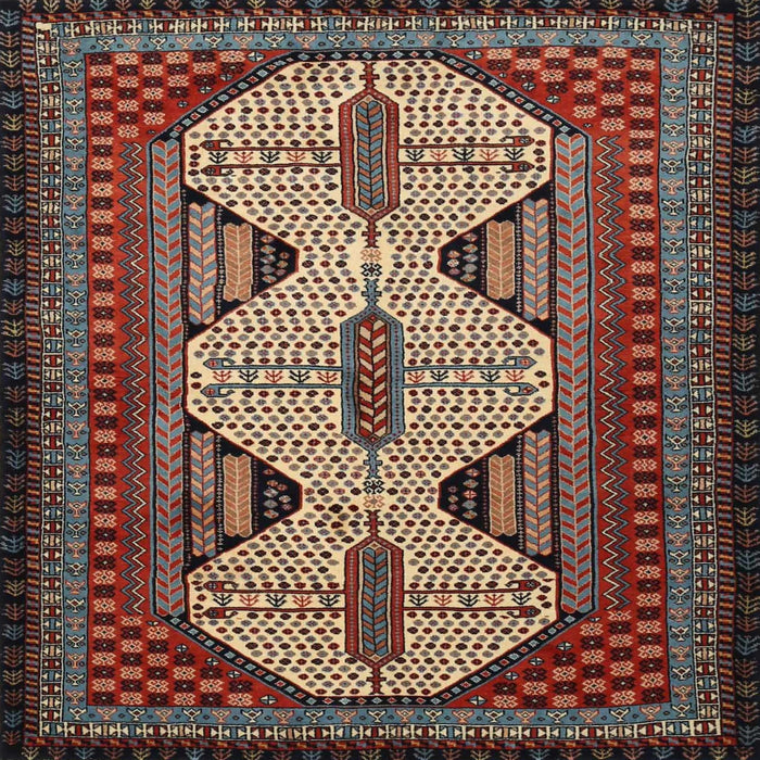 Square Traditional Brown Persian Rug, tr1710
