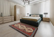 Machine Washable Traditional Brown Rug in a Bedroom, wshtr1710