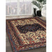 Traditional Dark Almond Brown Persian Rug in Family Room, tr1712