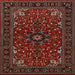 Square Traditional Sienna Brown Persian Rug, tr1713