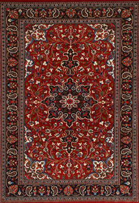 Machine Washable Traditional Sienna Brown Rug, wshtr1713