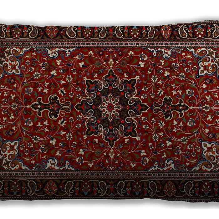 Traditional Classic Rectangular Sienna Brown Lumbar Throw Pillow, 13 inch by 19 inch, lbtr1713