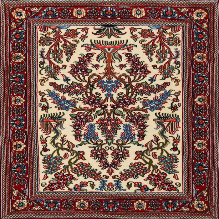 Round Machine Washable Traditional Saffron Red Rug, wshtr1714