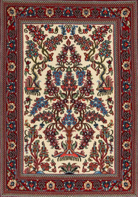 Machine Washable Traditional Saffron Red Rug, wshtr1714