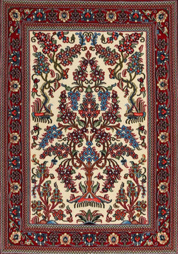 Machine Washable Traditional Saffron Red Rug, wshtr1714