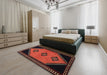 Machine Washable Traditional Deep Red Rug in a Bedroom, wshtr1715