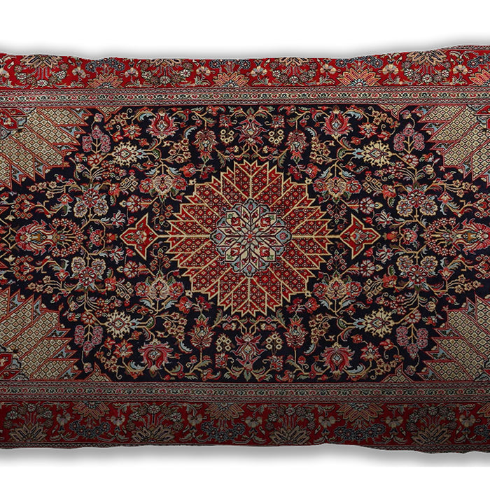 Traditional Classic Rectangular Saffron Red Lumbar Throw Pillow, 13 inch by 19 inch, lbtr1716
