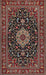 Traditional Dark Almond Brown Medallion Rug, tr1717